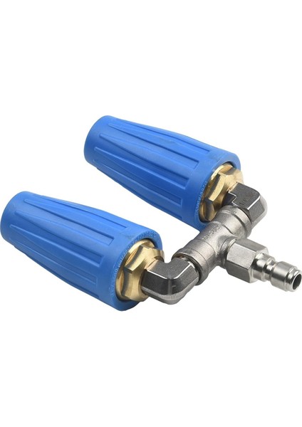 Yüksek Basınçlı Yıkama Çift Uçlu Turbo Nozul, 4000PSI Basınç Dönen Çift Turbo Nozul Püskürtme Ucu 1/4 Inç (Yurt Dışından)
