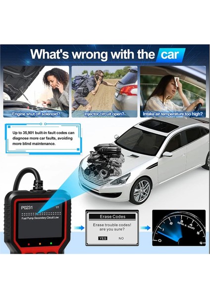 Obd2 Tarayıcı Canlı Veri Profesyonel Mekanik Teşhis Kodu Okuyucu Aracı Kontrol Motoru Işık Gerilimi Testi (Yurt Dışından) fırsatları