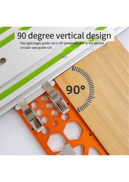 90 Derece Kare Sağ Açı Kılavuz Rayı 340 mm Elektrikli Daire Testere Rayı Alüminyum Alaşımlı Marangoz Açı Aracı (Yurt Dışından) fırsatları