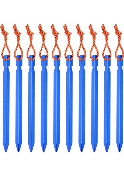 10 Adet 18CM Alüminyum Çadır Çivi Çadır Aksesuarları Ekipmanları-Mavi (Yurt Dışından)