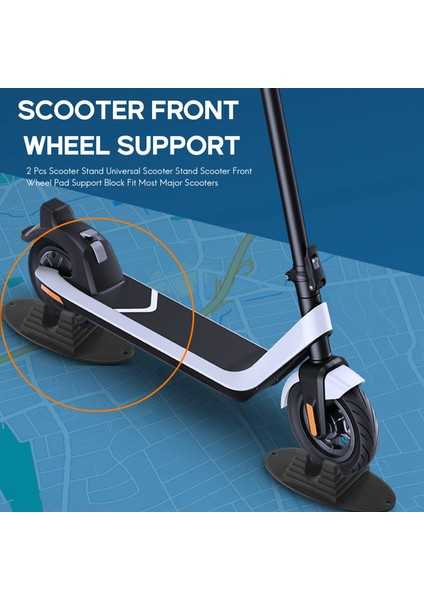 2 Adet Scooter Standı Evrensel Scooter Standı Scooter Ön Tekerlek Pedi (Yurt Dışından) modelleri