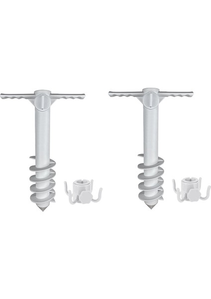 Adet Plaj Şemsiyesi Kum Dübeli, 5 Spiral Vidalı, Temel Tutucu (Yurt Dışından)