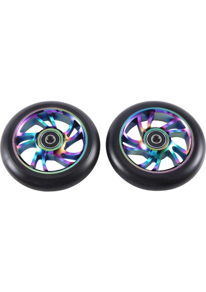 2 Adet 110 mm Renkli Alüminyum Dublör Scooter Tekerlekleri Scooter Scooter (Yurt Dışından)