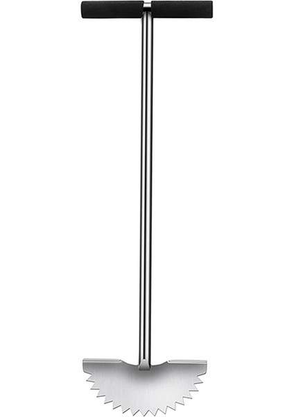 Bahçe Düzeltme Kazıyıcı Yarım Ay Şekli T-Grip Saplı Keskin Tırtıklı Manuel Kenar Düzeltici Saplı Çim Kenar Kesme Makinesi (Yurt Dışından)