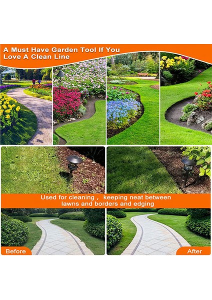 Bahçe Düzeltme Kazıyıcı Yarım Ay Şekli T-Grip Saplı Keskin Tırtıklı Manuel Kenar Düzeltici Saplı Çim Kenar Kesme Makinesi (Yurt Dışından) fırsatları