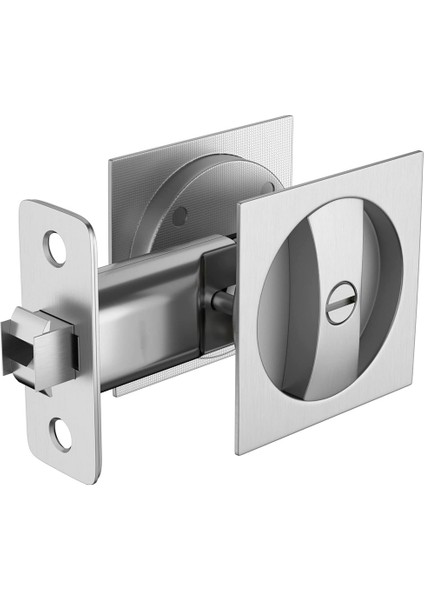 Yatak/banyo Cep Kapı Kilidi, Saten Nikel Çağdaş Gizlilik Kare Cep Kapı Donanımı, Sürgülü Cep Kapı Mandalı (Yurt Dışından)