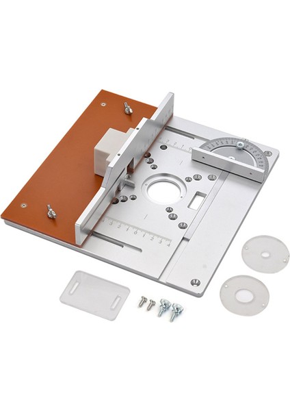 Alüminyum Yönlendirici Masa Ekleme Plakası Elektrikli Ahşap Freze Çevirme Tahtası Gönye Ölçer Kılavuz Seti ile Masa Testere Tezgahı-A (Yurt Dışından)