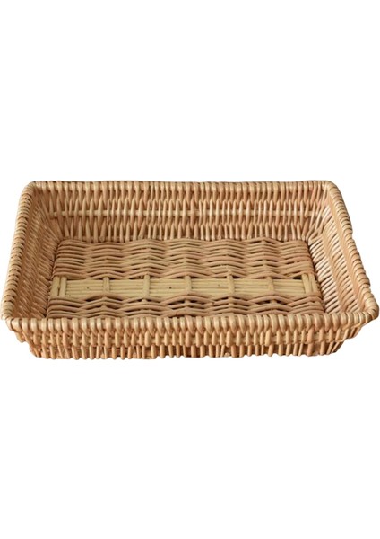 Rattan Sepetleri Ör Sepetleri Meyve Sepetleri Üstü 30X20X6 cm (Yurt Dışından)