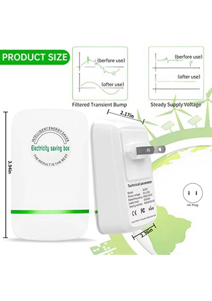 Stop Watt Enerji Tasarrufu, Güç Tasarrufu Wattsave, Stop Watt Enerji Tasarruf Cihazı, Stop Watt Ev Tipi - Us Plug(8 Paket) (Yurt Dışından) modelleri
