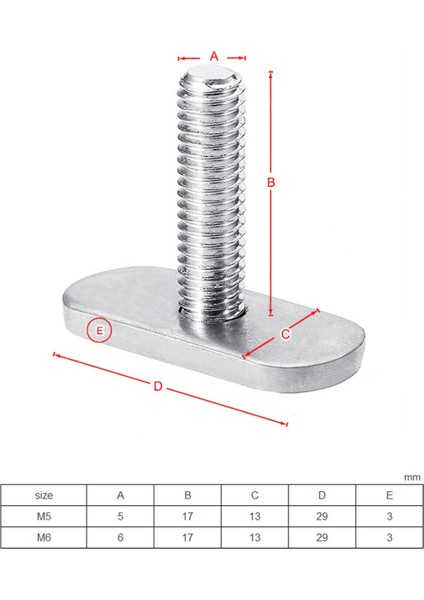 Kano Tekneler Için Kayı/palet Vida Paslanmaz Çelik Konular M6 6mm (Yurt Dışından)