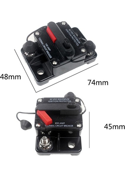 300A Amp Devre Kesici Çift IP67 Su Geçirmez 12V 24V Sigorta Manuel Sıfırlama Araba Devre Kesici (Yurt Dışından)