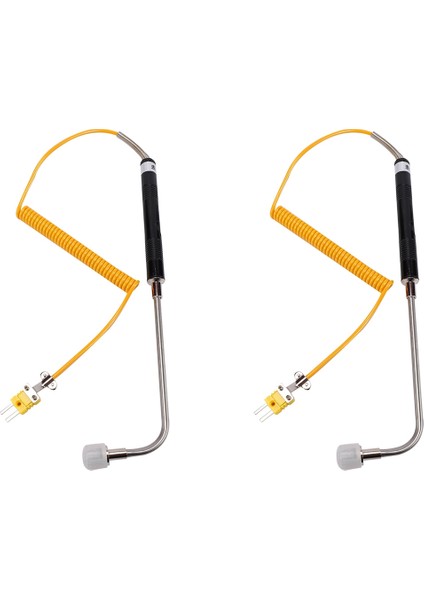 2x NR-81533B K Tipi Sensör Dik Açı Yüzey Sıcaklığı Probu Yüksek Sıcaklık Termokupl -50 Ila 500 ℃ (Yurt Dışından)