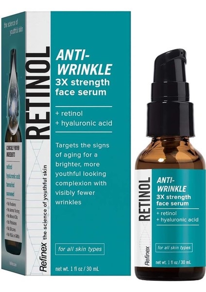 Refinex Retinol + Hyaluronic Acid Yüz Serumu 30ml