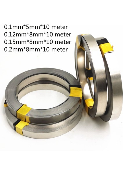 2x 10M 18650 Li-Ion Nikel Sac Plaka Nikel Kaplama Çelik Kemer Şerit Konektörü Nokta Kaynak Makinesi (0.1X5X10M) (Yurt Dışından)