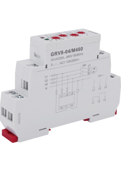 2x Grv8-04 M460 3 Fazlı Gerilim Izleme Rölesi Faz Sırası Faz Arıza Koruması Gerilim Kontrol Rölesi (Yurt Dışından)