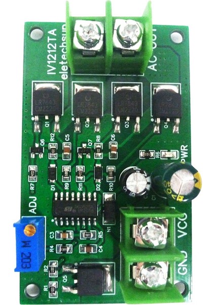 200W Dc 12V - Ac 12V Invertör 50Hz Kare Dalga Sinyal Jeneratörü Modülü 12W Ac 12V - 220V Güç Trafo Kurulu (Yurt Dışından)