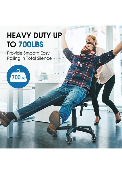 Ofis Koltuğu Tekerlekleri, Çalışma ve Oyun Koltuğu Için 3 Inç Yedek Yumuşak Sessiz Masa Tekeri Tekerlekler, Ağır Hizmet ve Güvenli (Yurt Dışından) fırsatları