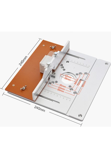 Alüminyum Yönlendirici Masa Ekleme Plakası Elektrikli Ahşap Freze Çevirme Tahtası Gönye Ölçer Kılavuz Seti ile Masa Testere Tezgahı-C (Yurt Dışından)