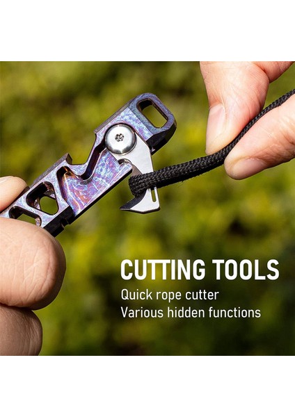 Titanyum Gözetleme Çubuğu, Anahtarlık Çok Amaçlı Alet, Cep Aracı Şişe Açacağı Anahtarlık Dış Mekan Aracı, Titanyum Anahtarlık, Çok Renkli (Yurt Dışından) indirimleri