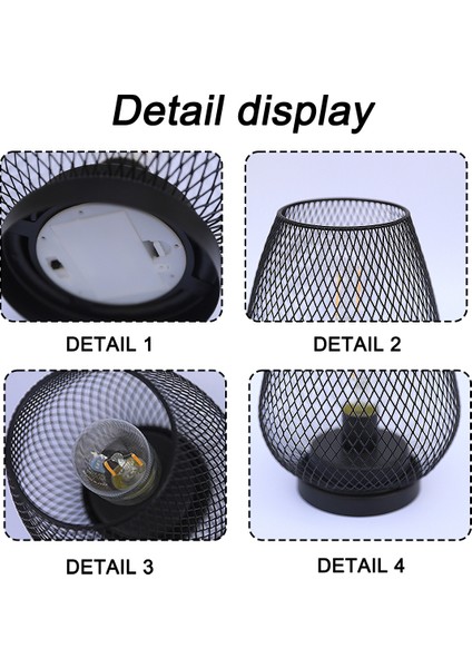 Yaratıcı Serigraf LED Masa Lambası-Siyah Sıcak Beyaz (Yurt Dışından)