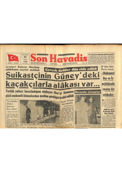 Son Havadis Gazetesi 24 Şubat 1964 - Gümrük Muafiyetleri Kısmen Kaldırılıyor... - Kıbrıs Ihtilâfında Hiçbir Anlaşma Yok GZ123951
