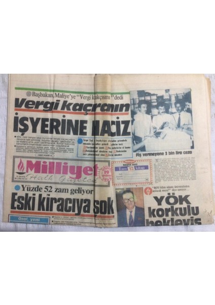 Milliyet Gazetesi 19 Haziran 1985 - Vergi Kaçıran Iş Yerine Haciz,yök Korkulu Bekleyiş - GZ19955