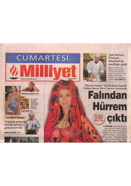 Milliyet Gazetesi Cumartesi Eki 8 Kasım 2003 - Pink Martininin Türkiye Turnesi ! GZ91938