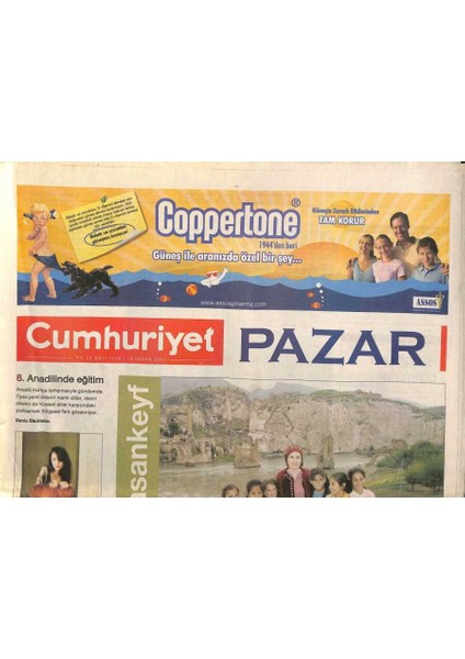 Cumhuriyet Gazetesi Pazar Eki 18 Nisan 2010 - Türkçenin Kaderi ve Kadersizliği GZ109107