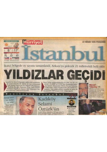 Hürriyet Gazetesi Istanbul Eki 22 Nisan 1999 - Ebru Şallı Herkes Yalan Söylüyor - Babylonun Siftahı GZ109173