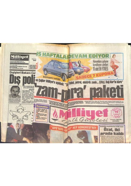 Milliyet Halk Gazetesi 16 Aralık 1991 - Türkiye , Nükleer Köprü - Fenerbahçede Aykutun Günü GZ131778