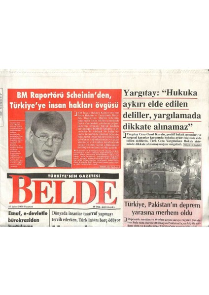 Belde Gazetesi 27 Şubat 2006 - Türk Boğazlarındaki Gemi Trafiği Endişe Verici Boyutlara Ulaştı GZ109933