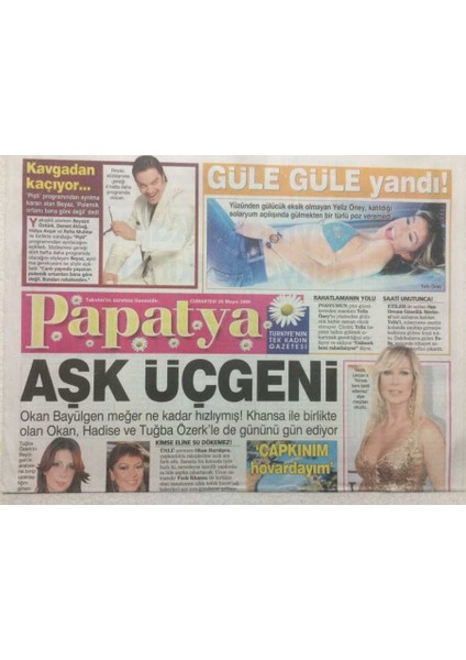 Takvim Gazetesi Papatya Eki 20 Mayıs 2006 - Aşk Üçgeni GZ47951