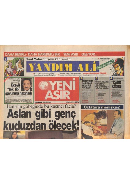 Yeni Asır Gazetesi 9 Ekim 1986 - Uefa , Beşiktaş Ile Apoel Arasında Hakemlik Yapacak GZ131634