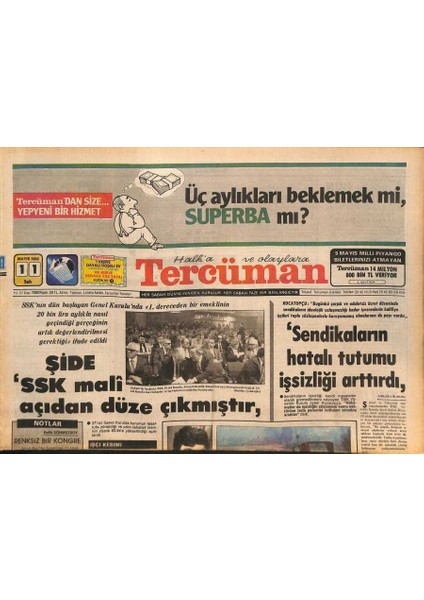Tercüman Gazetesi 11 Mayıs 1982 - Dünya Boks Şampiyonasında Çeyrek Final Heyecanı GZ126212