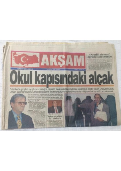 Akşam Gazetesi 26 Kasım 1995 - Baykalda Siyasi Ahlak Yasası,saddam Türkmenleri Sürüyor - GZ17479