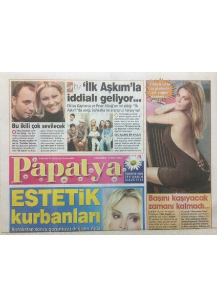 Takvim Gazetesi Papatya Eki 15 Mart 2006 - Estetik Kurbanları GZ47955