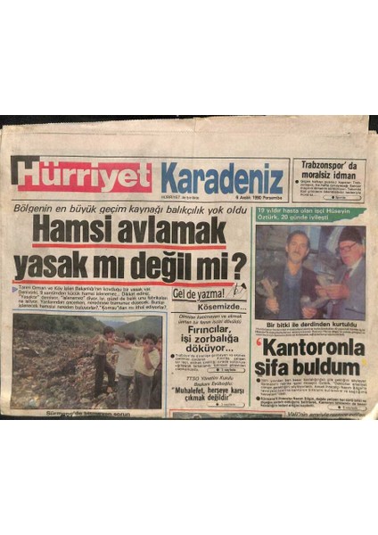 Hürriyet Gazetesi Karadeniz Eki 6 Aralık 1990 - Trabzonda Oynanan Liselerarası Müsabakalar Tat Vermedi GZ113072