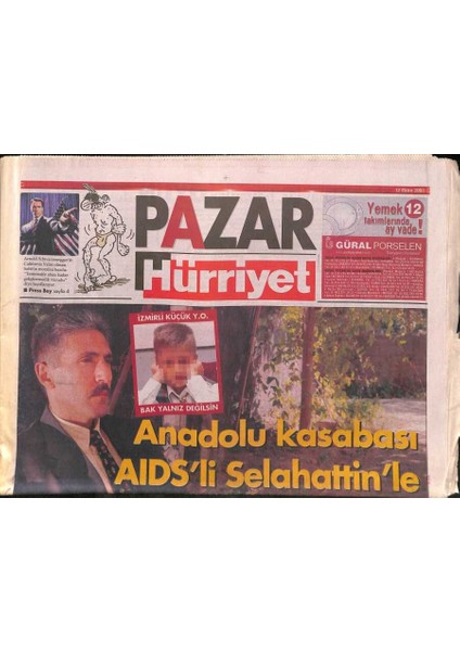Hürriyet Pazar Gazetesi 12 Ekim 2003 - Iflas Edince Nice E Yerleşip Herşeye Sıfırdan Başlayan Cüneyt Ayral GZ92529