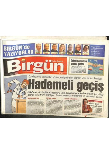 Birgün Gazetesi 20 Nisan 2004 - Arjantinli Futbolcu Diego Maradona Komada GZ96347