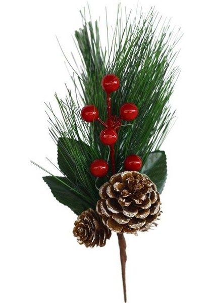 Kozalaklı Kokinalı Dekoratif Yılbaşı Süsü 20 cm