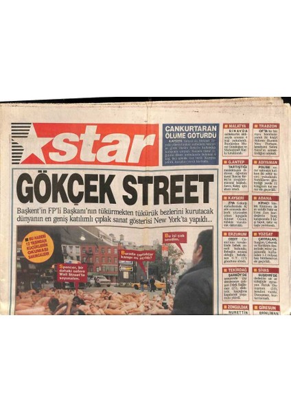 Star Gazetesi 5 Ekim 1999 - Kürşat Başar Sibel Canı Destekliyorum - Gökçek Street GZ92520