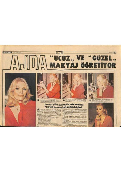 Tercüman Gazetesi Inci Eki 31 Mayıs 1977 - Bülent Ersoyun Yeni Merakı ! GZ114450