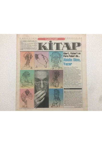 Cumhuriyet Gazetesi Kitap Eki 9 Şubat 1995 - Yazar Abidin Dino GZ51208