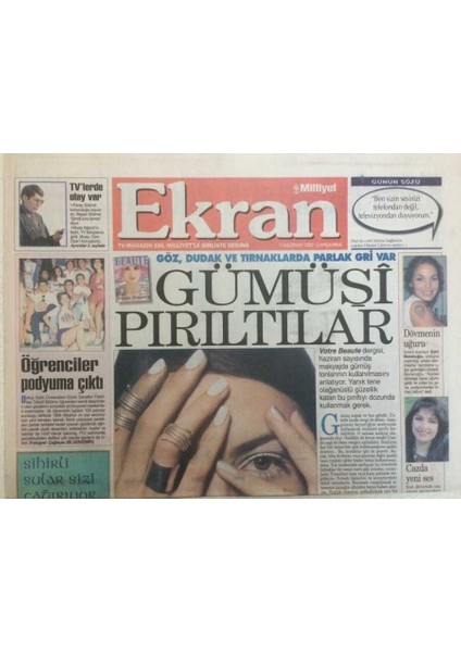 Milliyet Gazetesi Ekran Eki 7 Haziran 1995 - Cazda Yeni Ses GZ35320