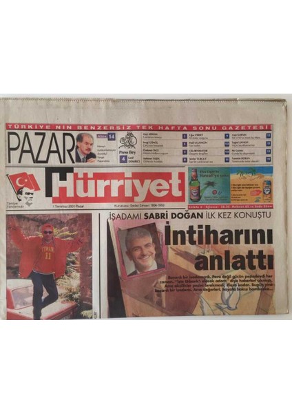 Hürriyet Pazar Gazetesi 1 Temmuz 2001 - Gül Modası Bedenleri Işgal Etti ,acaba Bize Ne Kadar Nüfus Etti GZ16674