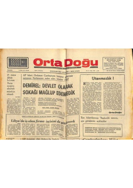 Ortadoğu Gazetesi 2 Şubat 1975 - Libyada Iş Alan Firma Işçisini De Götürecek GZ115204