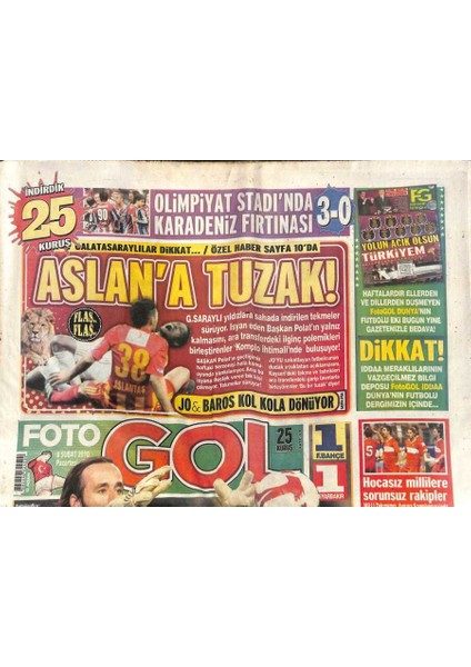 Foto Gol Gazetesi 8 Şubat 2010 - Fenerbahçede Santos Mucizesi GZ104536