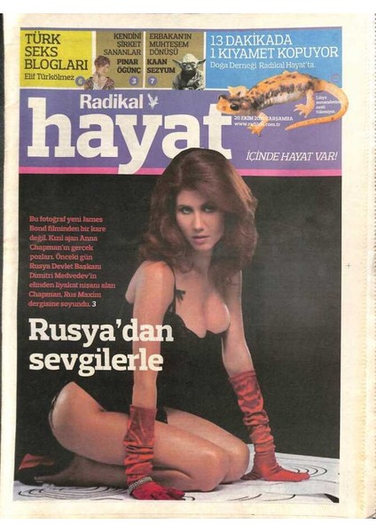 Radikal Gazetesi Hayat Eki 20 Ekim 2010 - Kaan Sezyum Erbakanın Muhteşem Dönüşü GZ96142