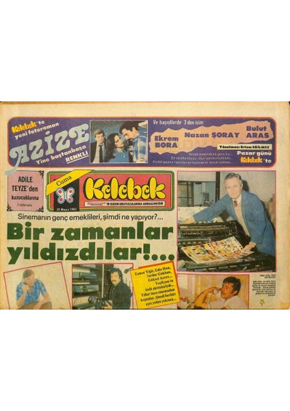 Hürriyet Gazetesi Kelebek Eki 28 Mayıs 1982 - Nebahat Çehre Butiğini Gülistan Okana Devrediyor ve Yeşilçama Dönüyor... GZ125988