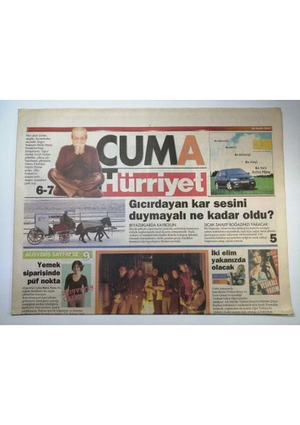 Hürriyet Gazetesi 20 Aralık 2002 Gıcırdayan Kar Sesini Duymayalı Ne Kadar OLDU?-GZ14518